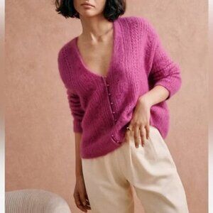 Sezane Susanna Cardigan Wisteria Large